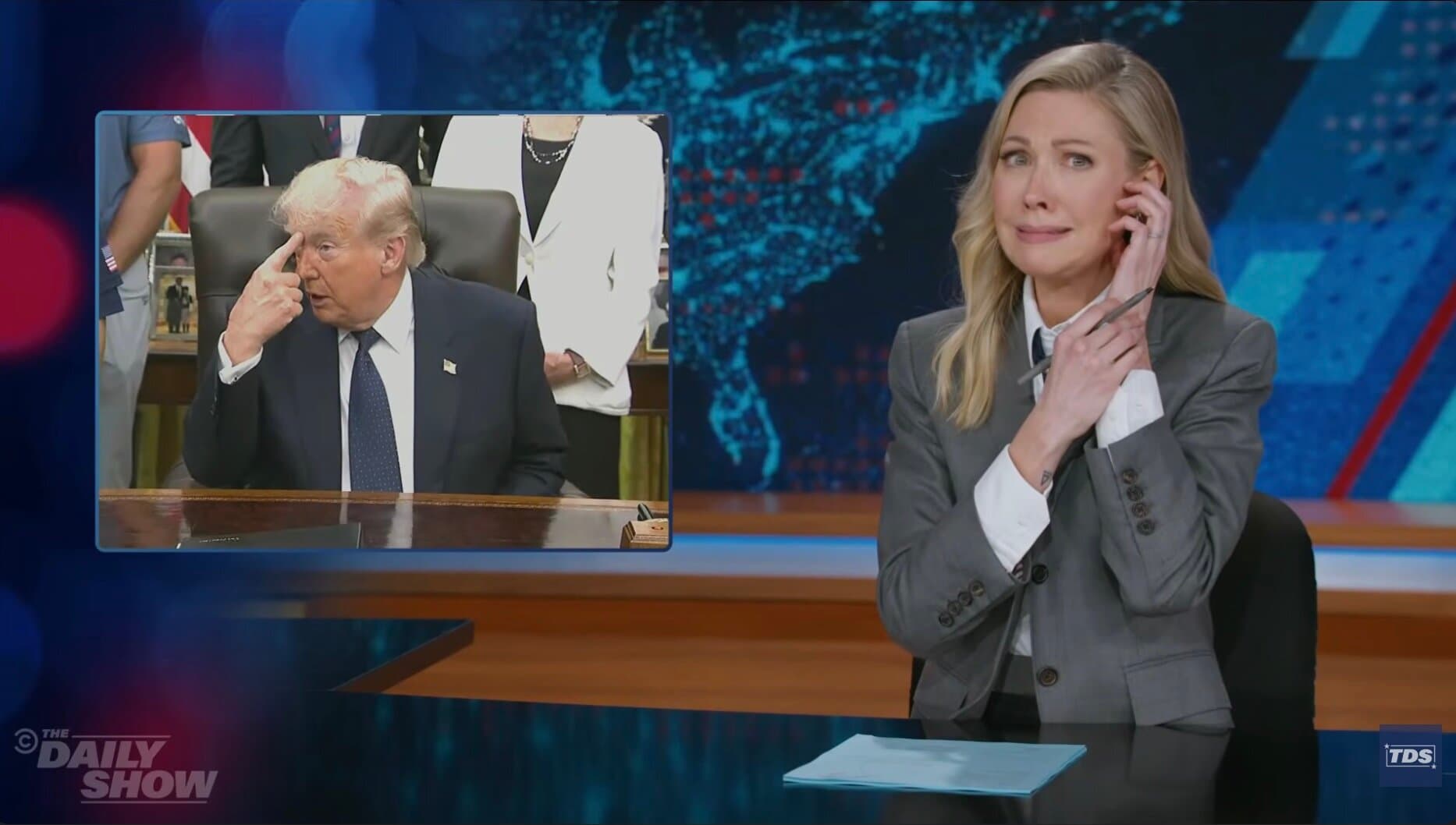 Late Night Cringes at Trump’s Chatter in Front of Children