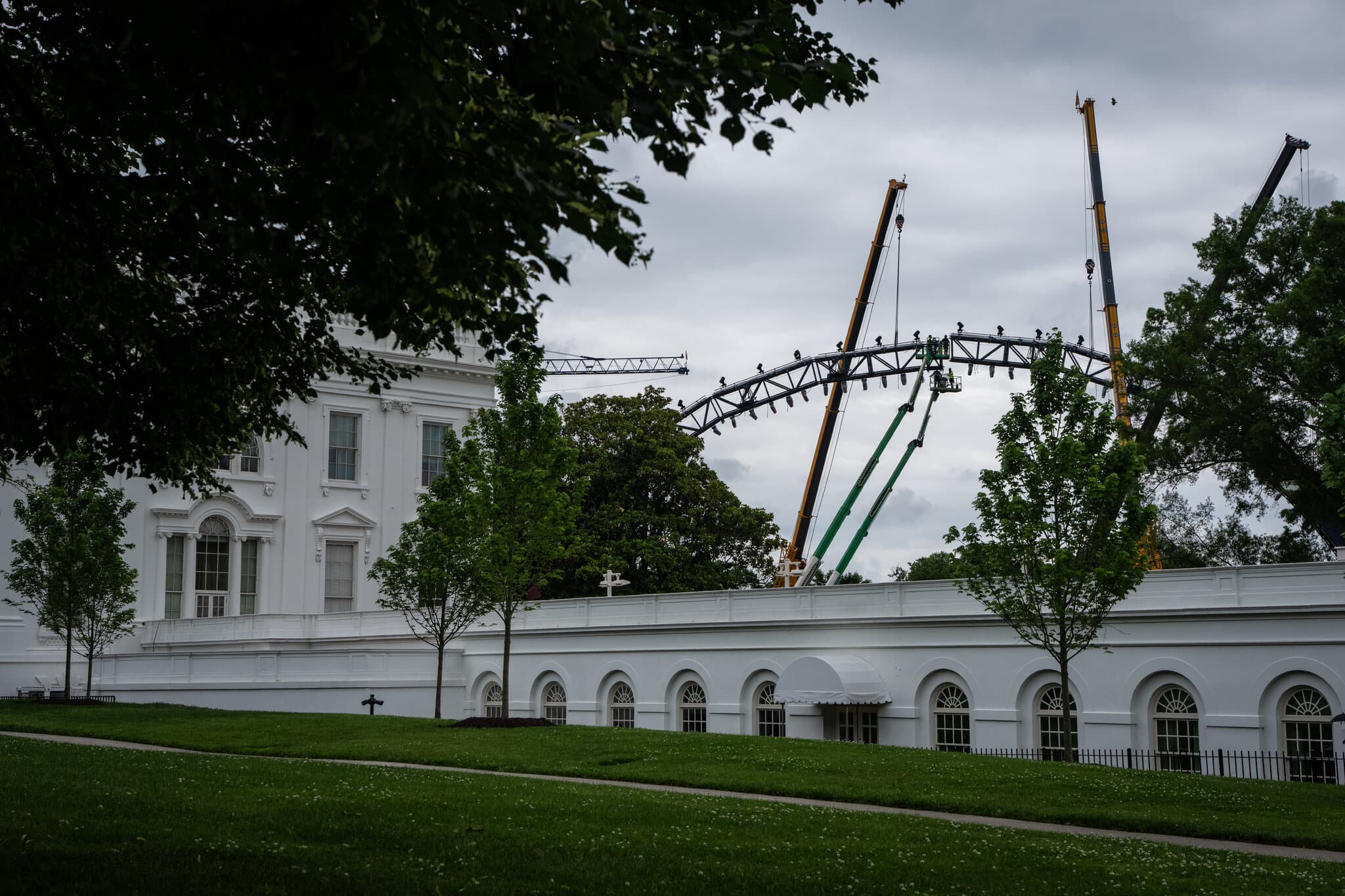 U.F.C. Fight Venue Takes Shape on the White House Lawn