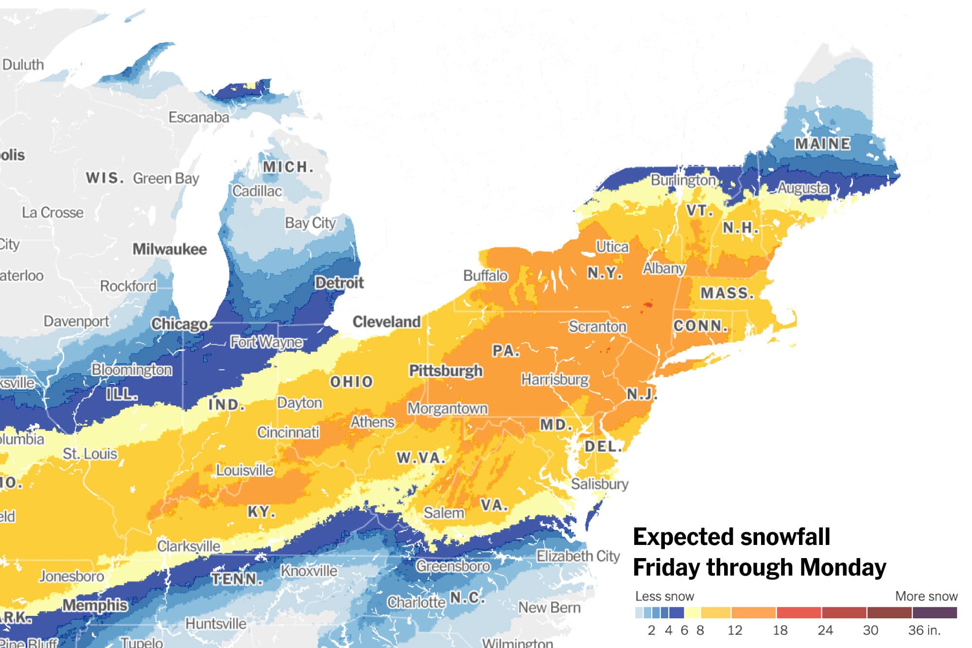 How Much Snow Will Fall Where You Live?