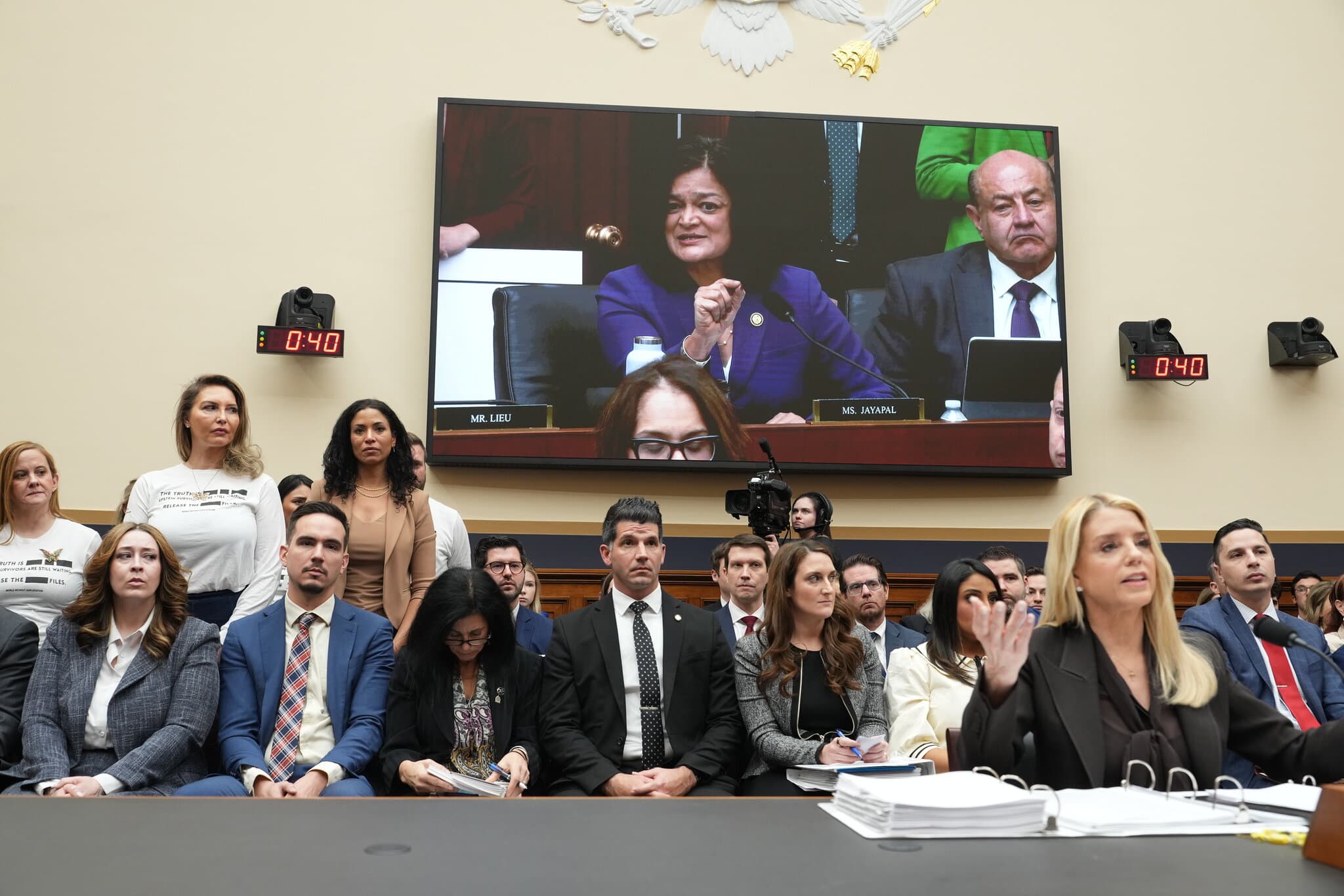 Bondi Faces Anger From Lawmakers Over Handling of Epstein Files