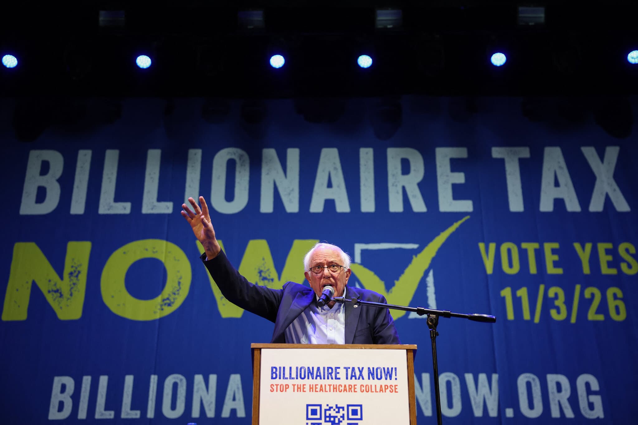 Bernie Sanders Urges Support of California Billionaire Tax at Los Angeles Rally