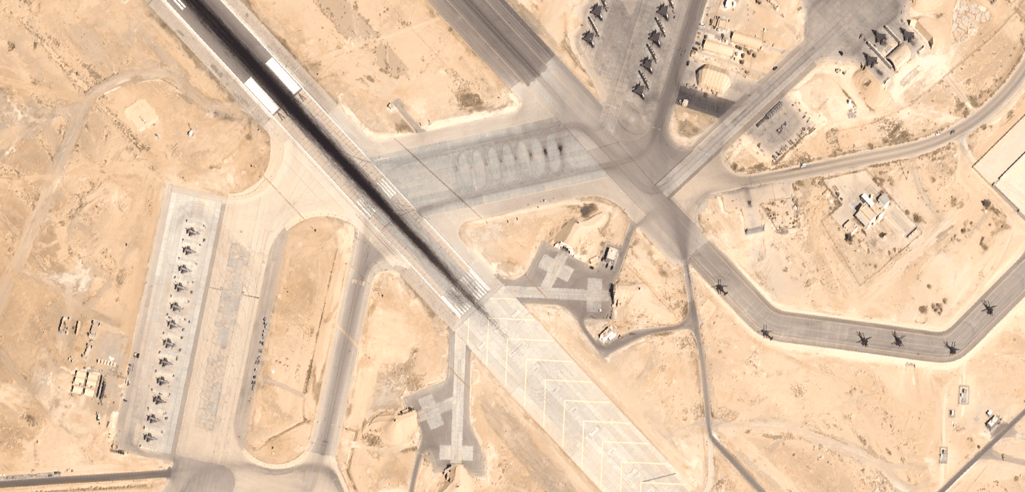 Dozens of U.S. Planes Are at Jordan Base, Satellite Images and Flight Data Show