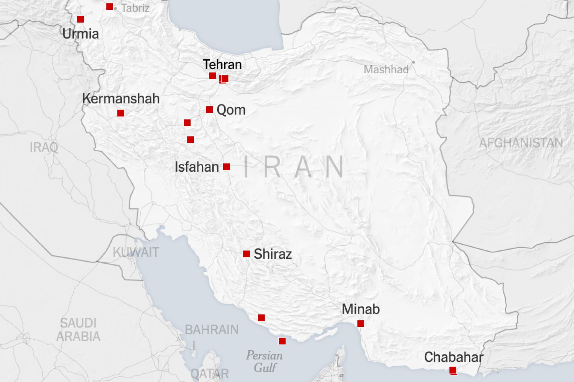 Air Defenses, Leadership: Maps Show What U.S. and Israel Hit in Iran Strikes