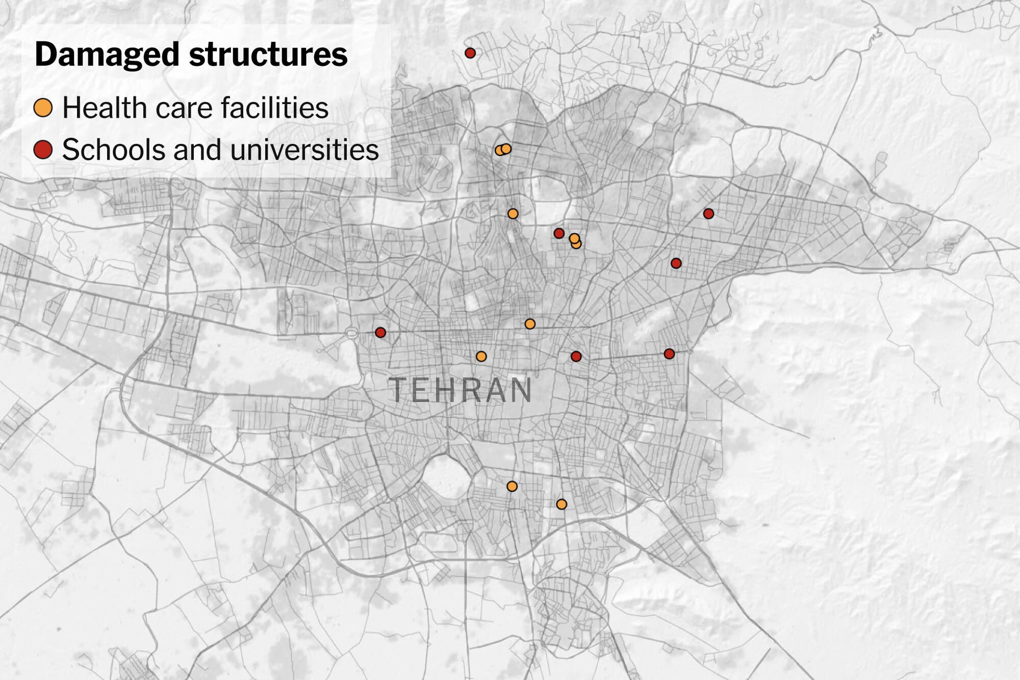 Iran’s Schools and Hospitals in Ruins From U.S.-Israeli Strikes