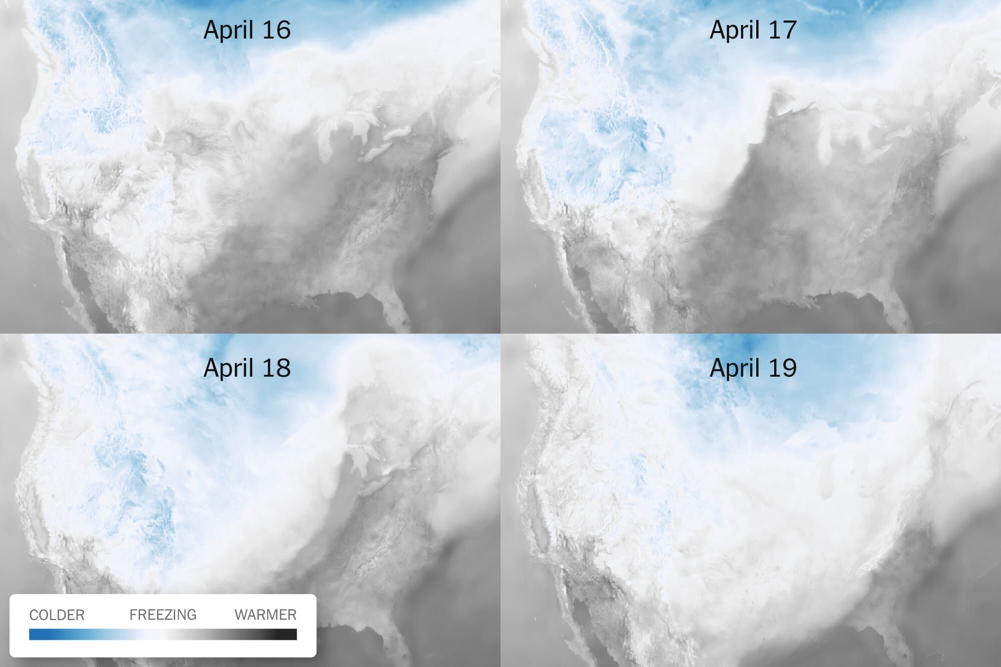 Northeast Swings From 90 Degrees to Freezing Cold in Just a Few Days
