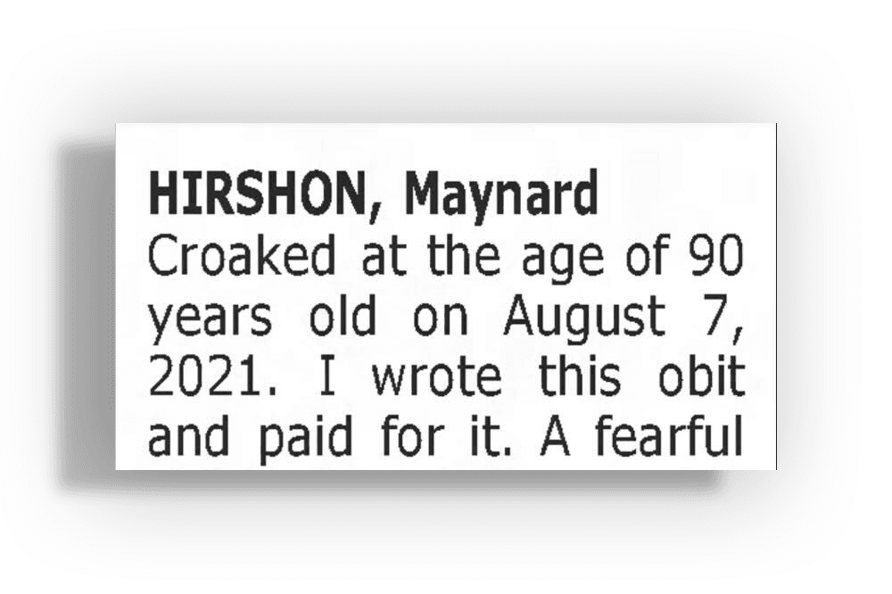 Offbeat Obituaries Honor Loss With Levity (and Brutal Honesty)