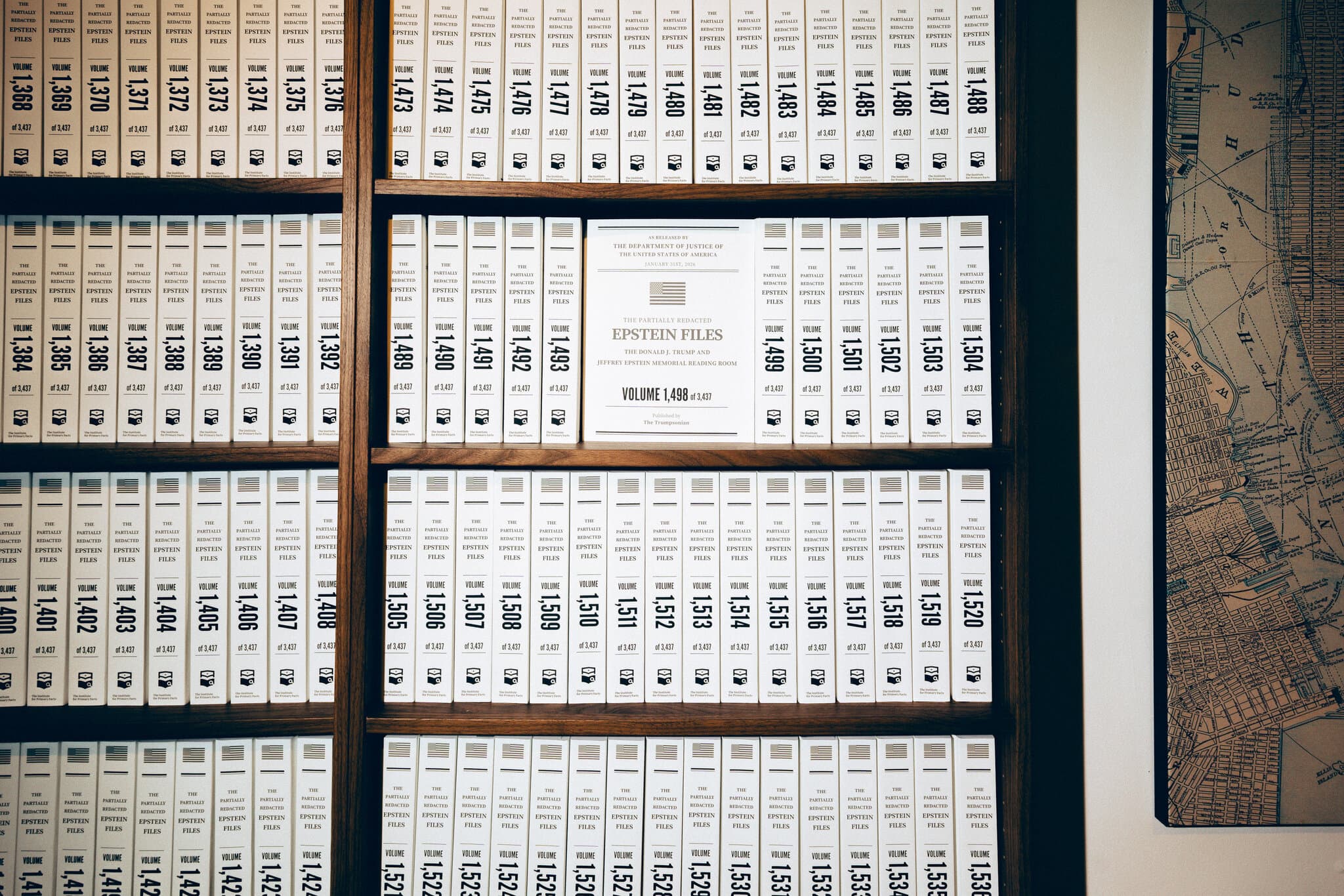 Want to See the Epstein Files in Print? Here Are the 3,437 Volumes.