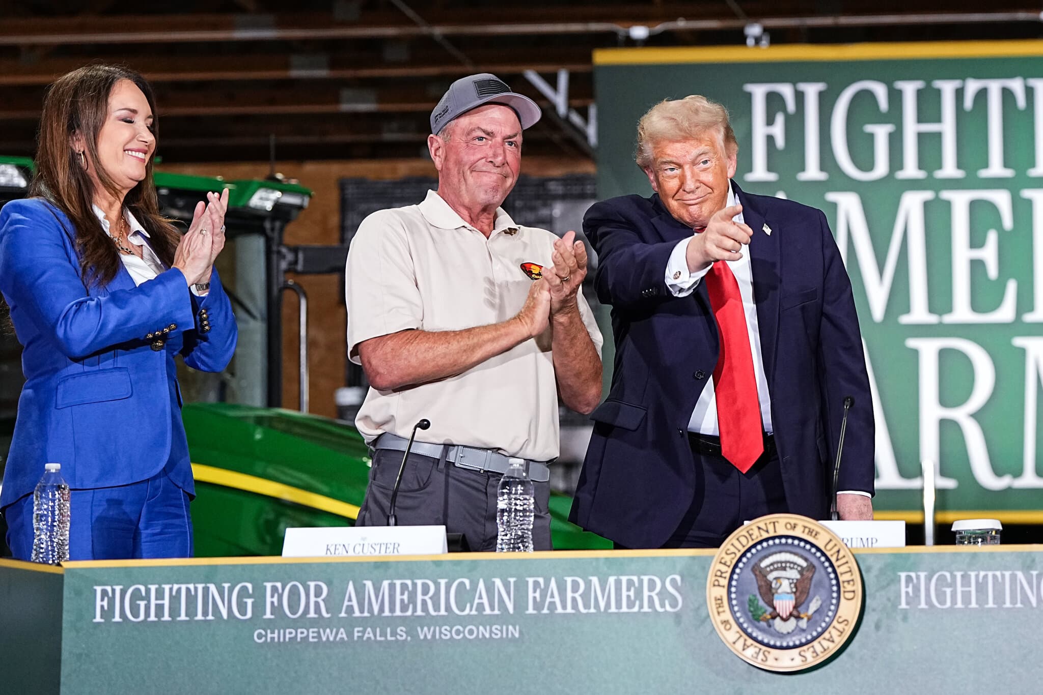 Trump Greets Farmers in Wisconsin, but Says He Could Be Home Watching TV