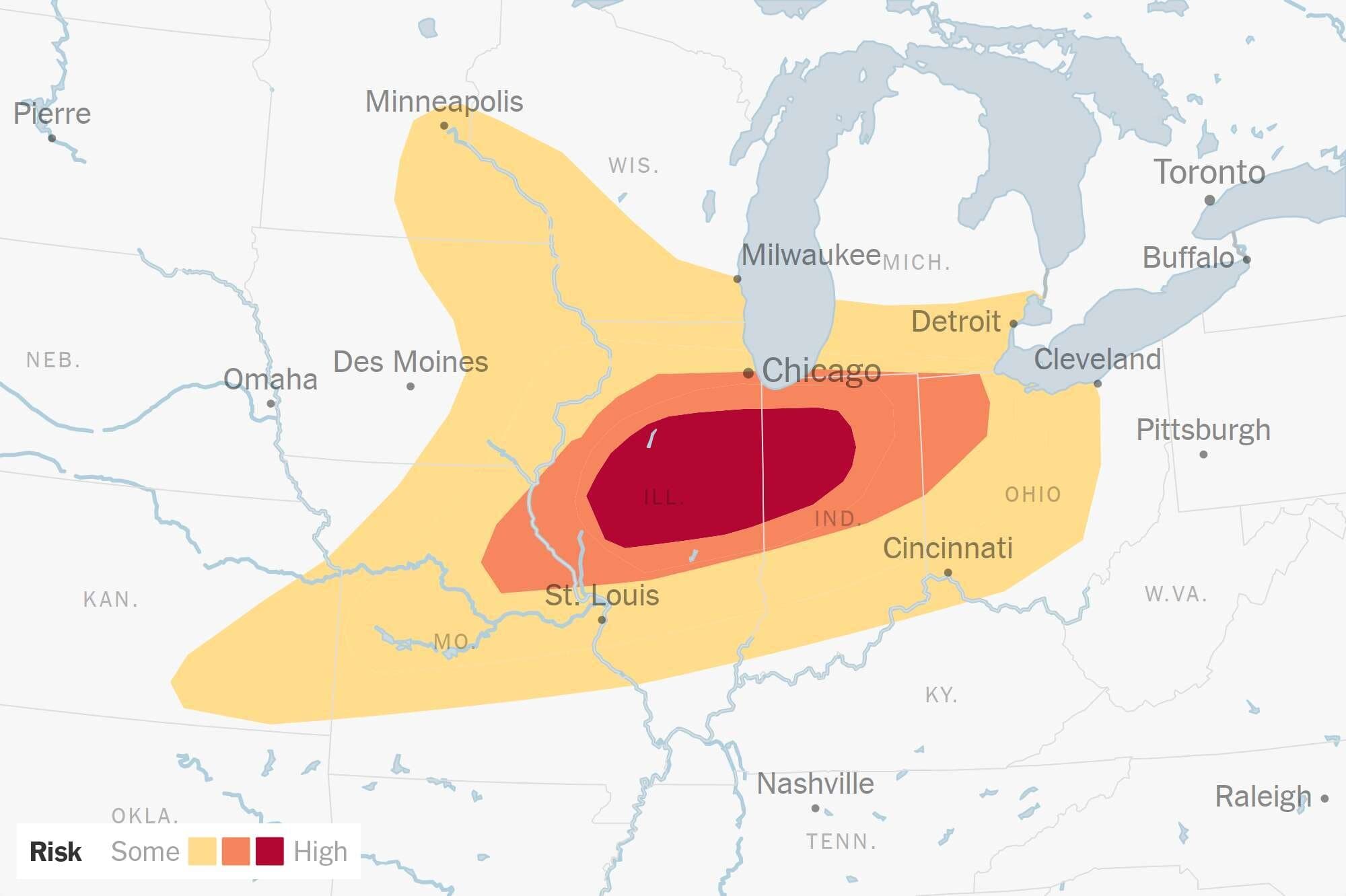 Intense Tornadoes Possible Across the Midwest on Wednesday