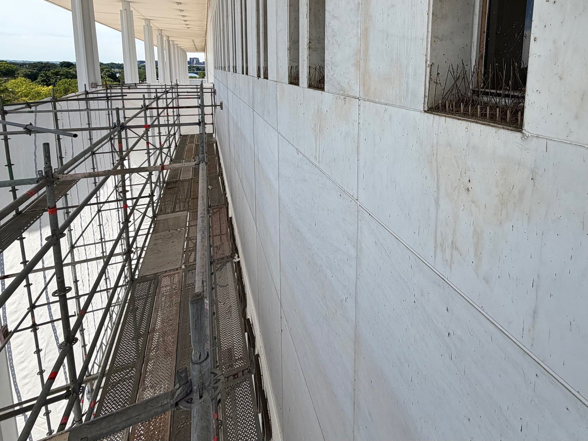 Photos Behind Kennedy Center Tarps Show No Sign of Trump’s Name