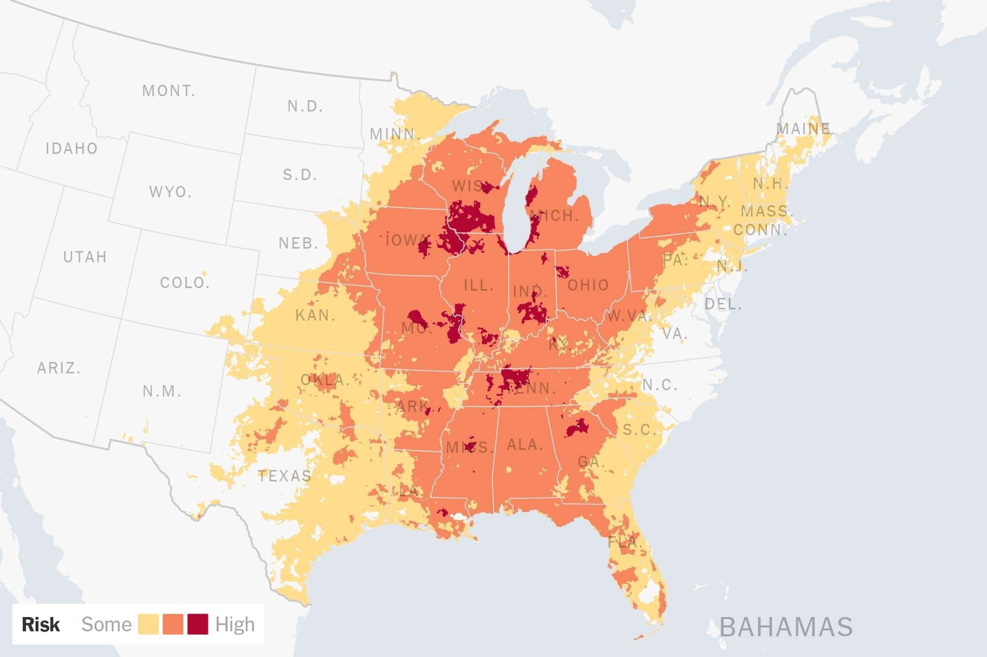 As U.S. Heat Wave Widens, Here’s Where Tuesday’s Temperatures Will Be Highest