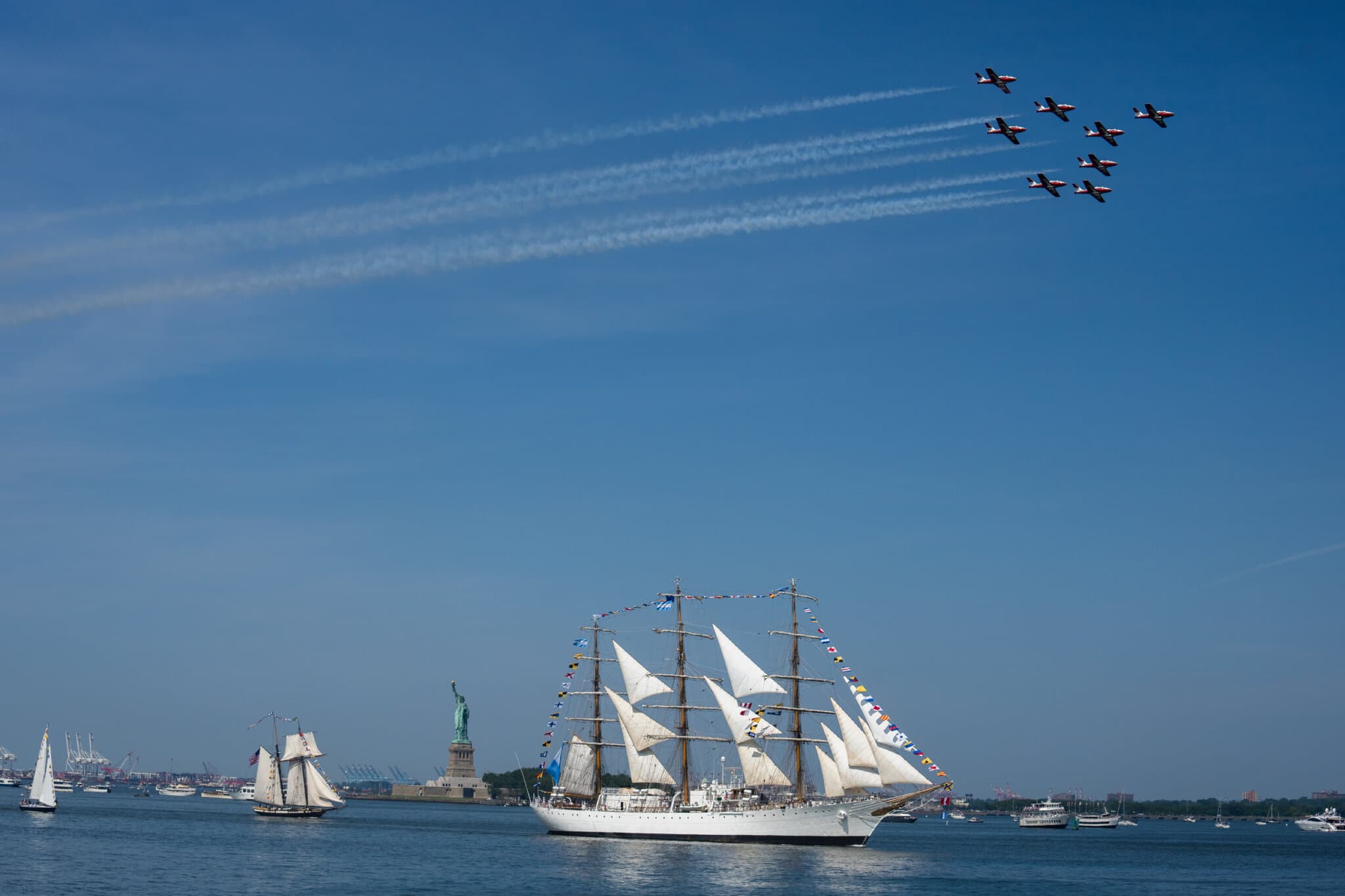 At the tall ships parade, a historic bell rings out.