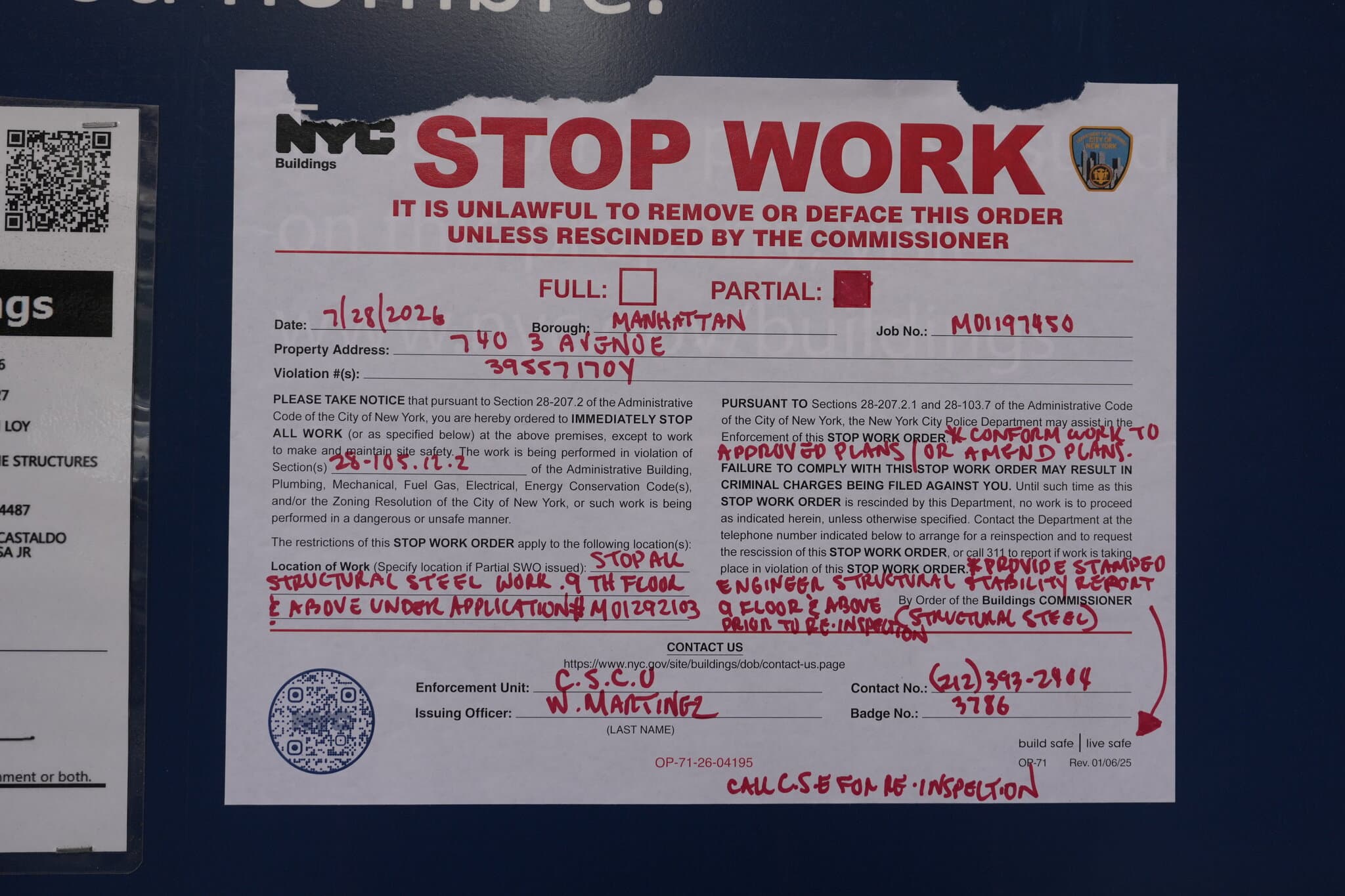 Work Halted at Another Office Conversion in Midtown Manhattan