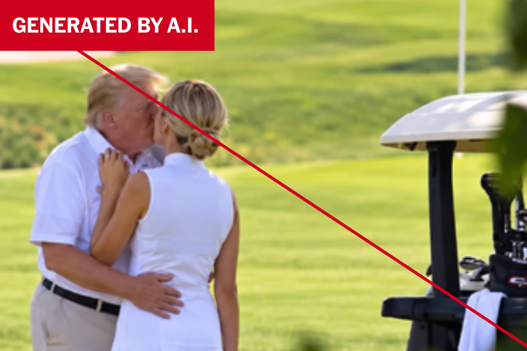An A.I. Image of Trump Kissing a Woman Was Fake. It Spread Anyway.