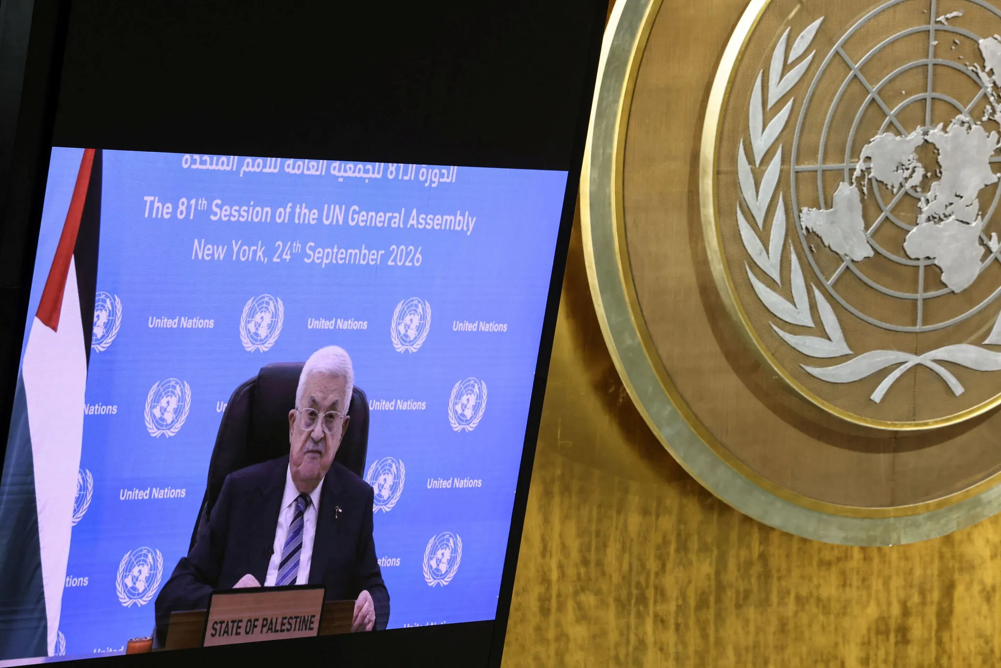 Abbas Presses Case for Palestinian State in Taped General Assembly Address