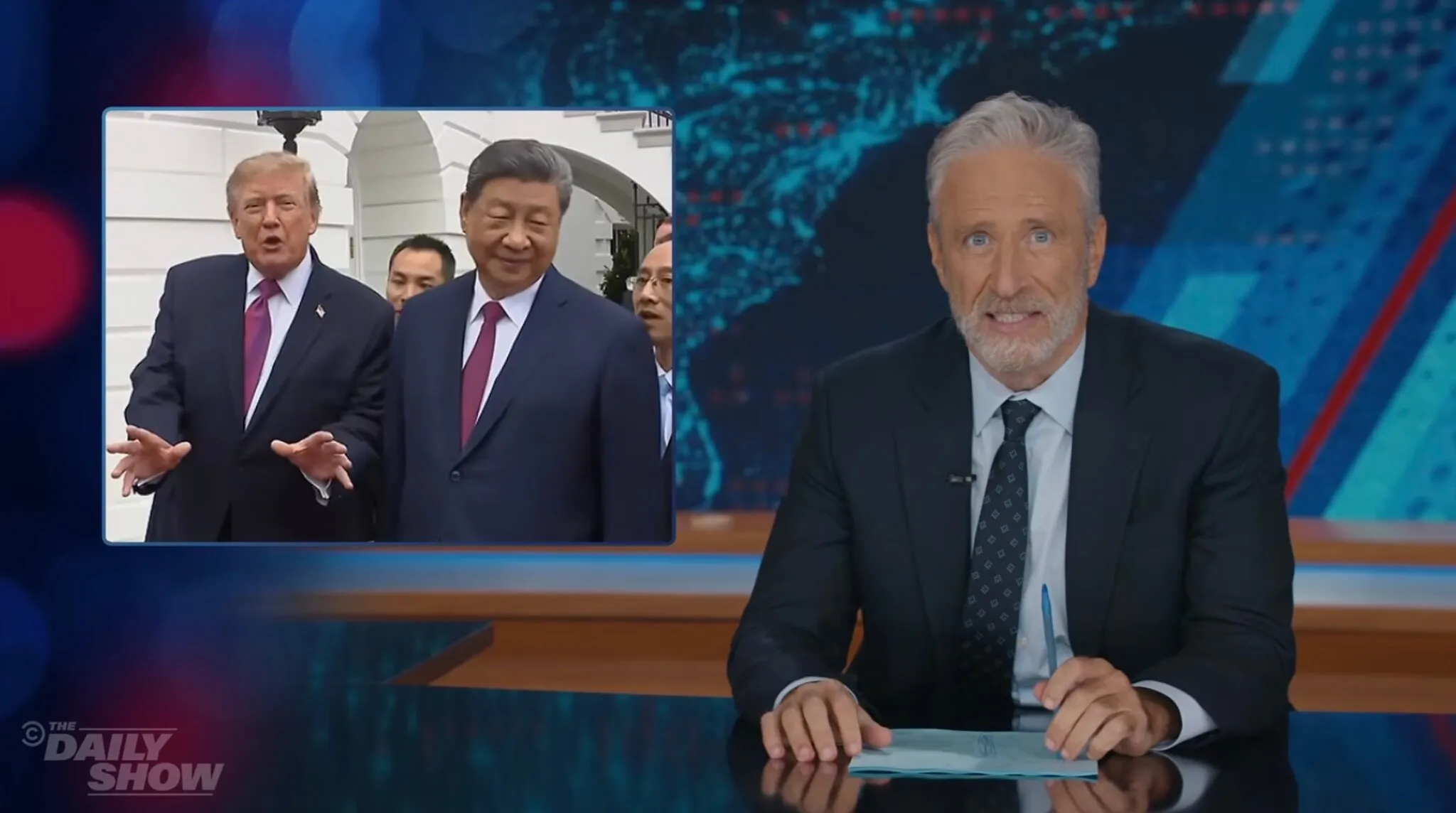 Late Night Doesn’t Buy That Xi Was Impressed by Trump’s Helipad