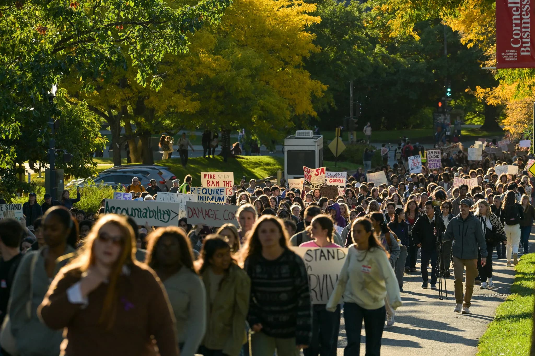 Thousands Gather at Cornell in a Peaceful but Angry Protest